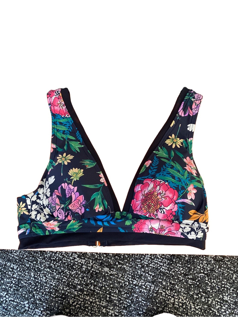 Tommy Hilfiger Floral Carnival Rosa  Navy Pink Blue Bikini Top Small